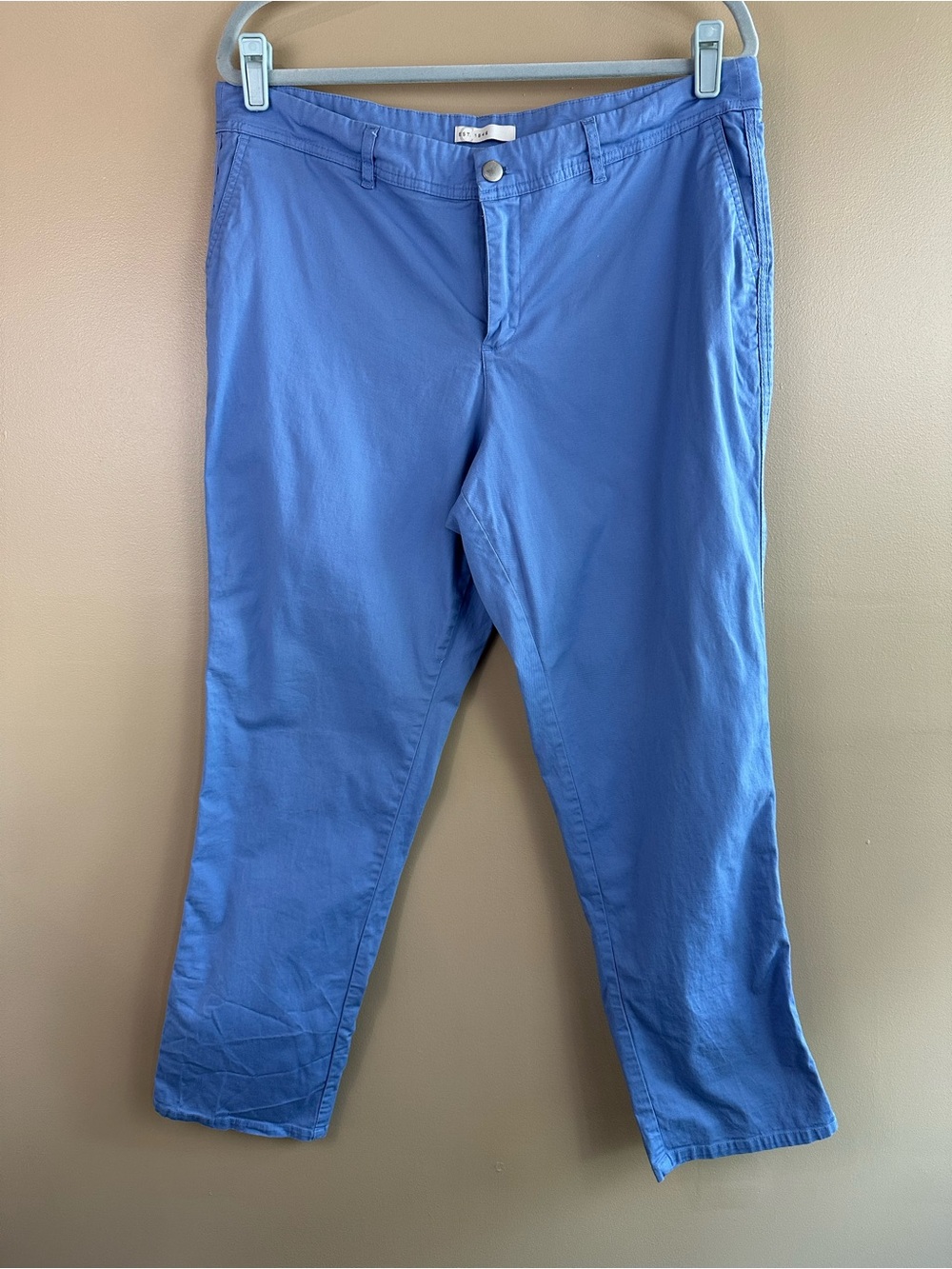 C EST 1946 Modern Fit Blue Chino Pants Women’s Size 16 Cotton Blend Ankle